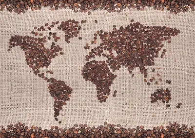 harta lumii cafea boabe